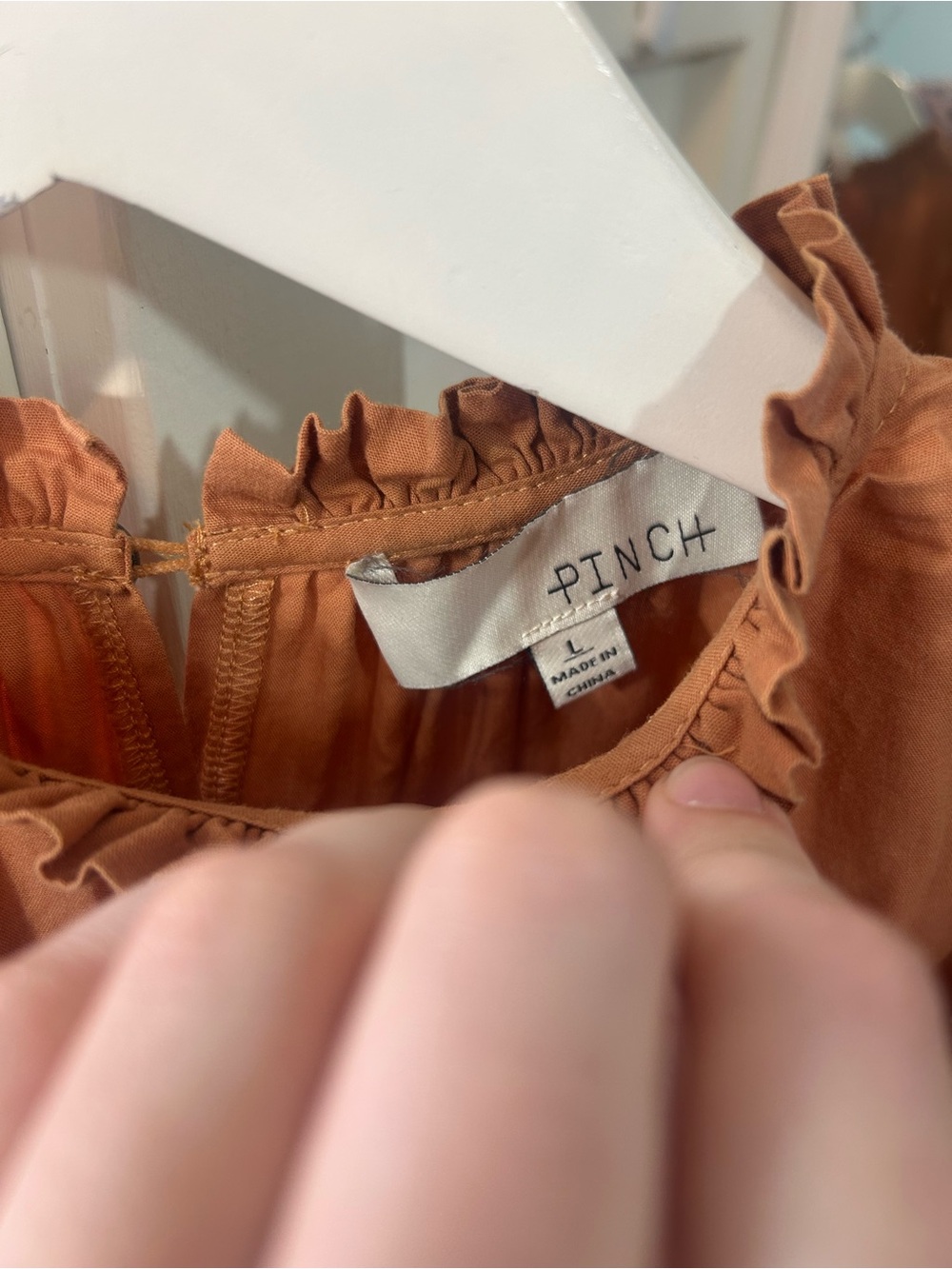 Darling Autumn Rust Tiered Ruffle Detail 100% Cotton Fluttered Sleeve Dress✨ - Picture 3 of 7